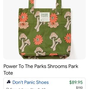 Hip Mushroom Parks Project Tote (Rare Find) NWT